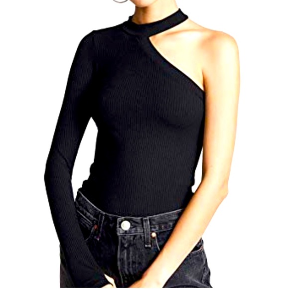 LNA Tops - LNA cut out ribbed top size L